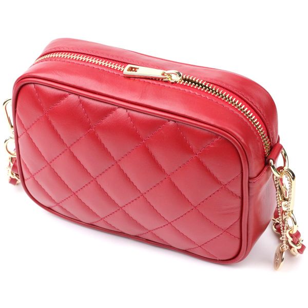 Сумка в ромбы из натуральной кожи Tony Perotti 20838_1 (CA006-01DR dk red) Красный