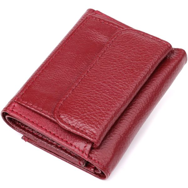 Миниатюрный женский кошелек из натуральной кожи ST Leather 23082 Бордовый