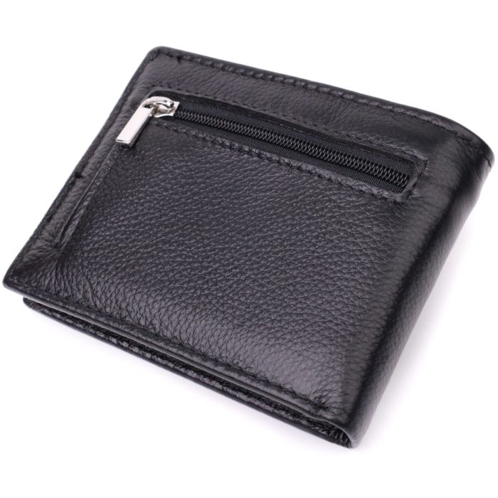 Отличный зажим из натуральной кожи ST Leather 22475 Черный