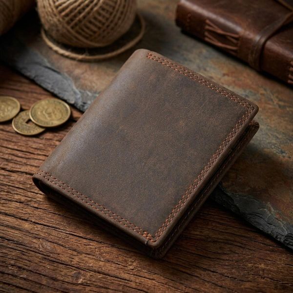 Гаманець чоловічий Vintage 14429 вінтажний стиль Коричневий
