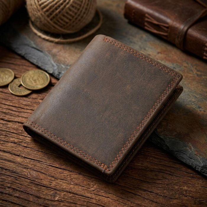Гаманець чоловічий Vintage 14429 вінтажний стиль Коричневий