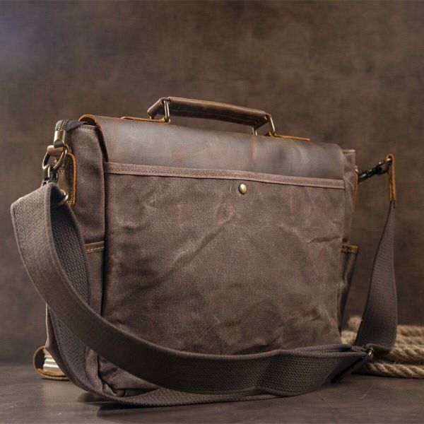 Солидный портфель на плечо Vintage 20119 Коричневый