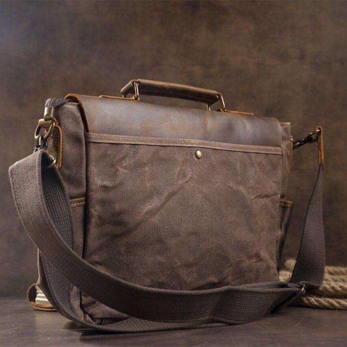 Солидный портфель на плечо Vintage 20119 Коричневый
