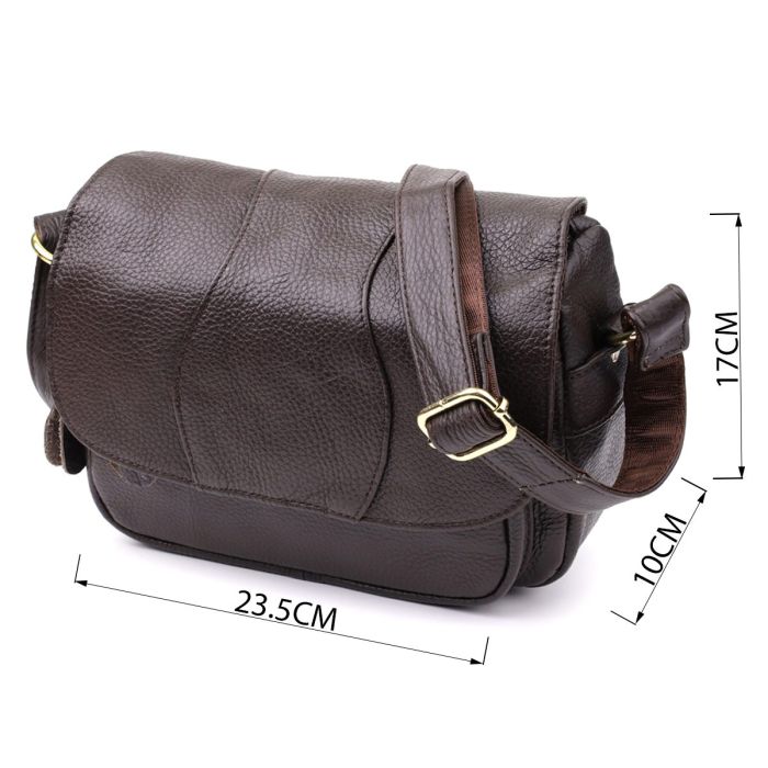 Сумка из натуральной кожи для женщин Vintage 22973 Коричневый