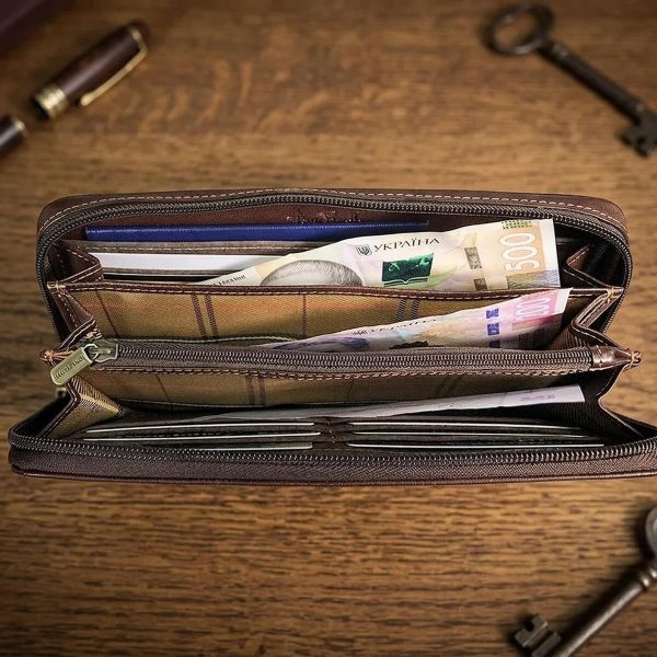 Мужское портмоне Tony Perotti Italico из гладкой кожи 3528-21 (90621) Коричневое