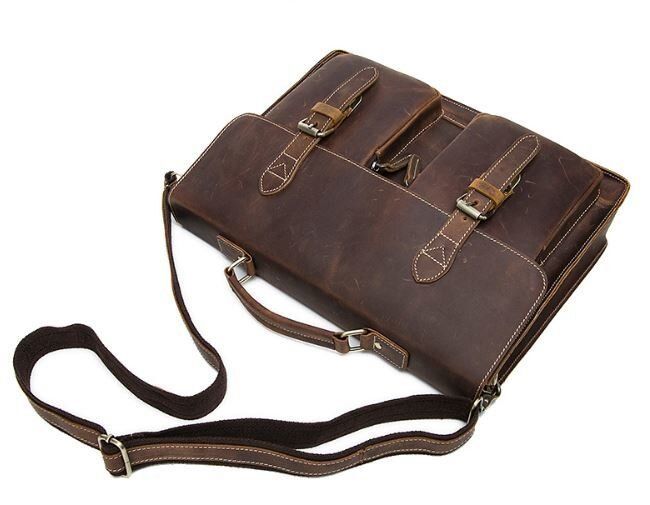 Портфель мужской из кожи Vintage 14774 Коричневый