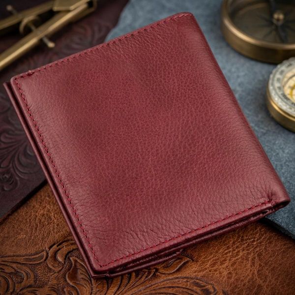 Невеликий жіночий гаманець з монетницьою ST Leather 18920 Бордовий