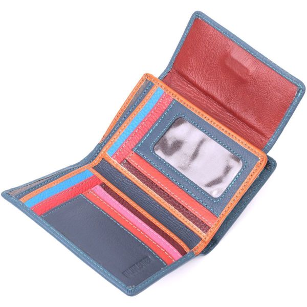 Интересный кошелек для женщин из натуральной кожи ST Leather 22504 Бирюзовый