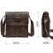 Cумка мужская с тиснением под крокодила Vintage 14698 Коричневая