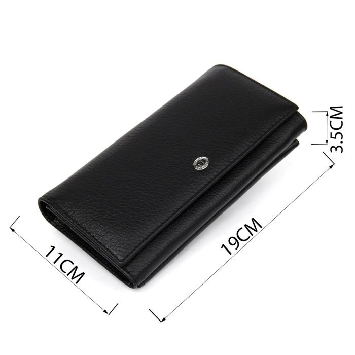 Добротный женский кошелек ST Leather 19375 Черный