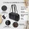 Интересная сумка-клатч со съемными ручками из натуральной кожи 22078 Vintage Черная