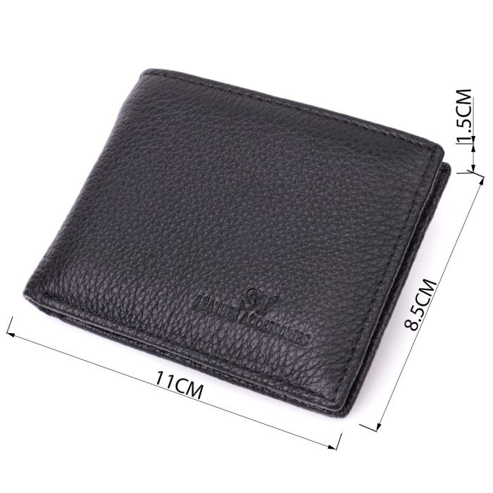 Качественный зажим из натуральной кожи ST Leather 22472 Черный