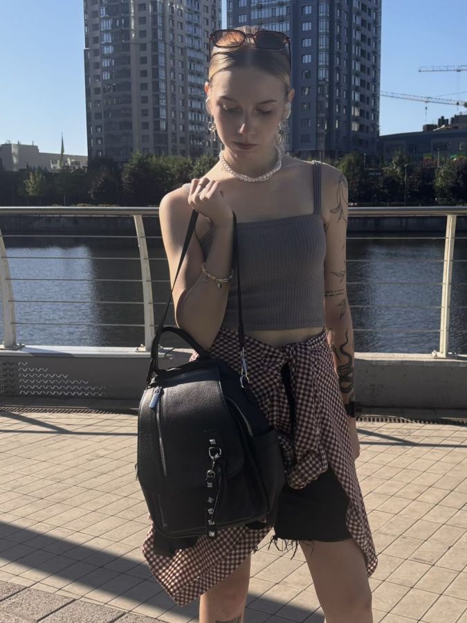 Классический женский рюкзак из натуральной кожи Vintage 23061 Черный