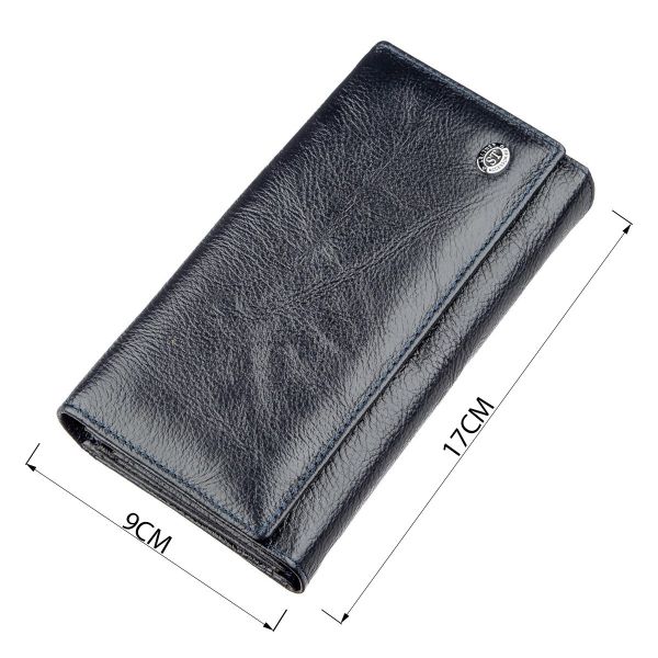 Кошелек-клатч с визитницей ST Leather 18880 Серо-синий