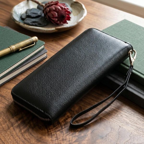 Женский кожаный клатч для карт купюр и документов ST Leather 19292 Черный