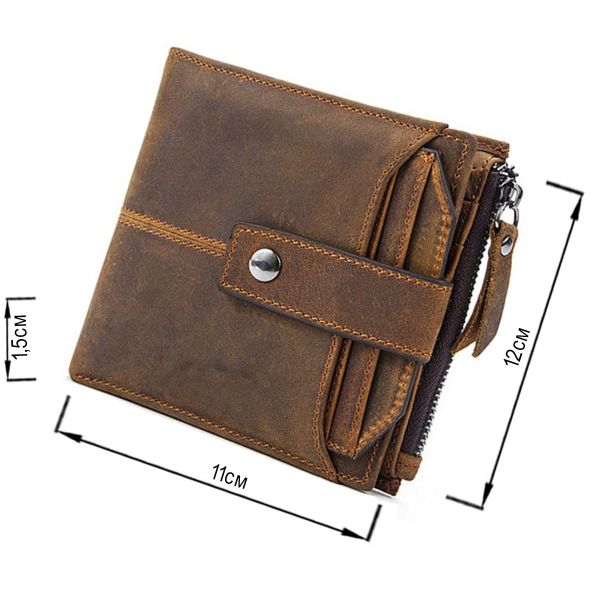 Кошелек с потертостями Vintage 14689 Коричневый