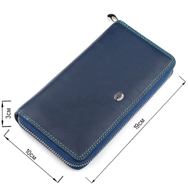 Кошелек женский ST Leather 18375 (SB71) на молнии Синий