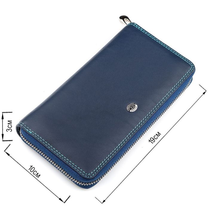 Кошелек женский ST Leather 18375 (SB71) на молнии Синий