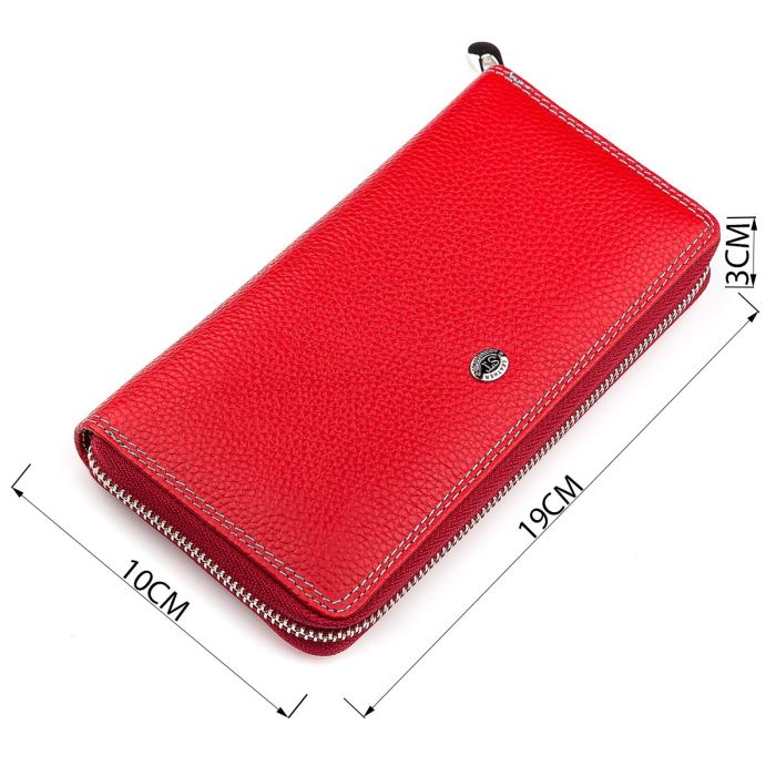 Кошелек женский ST Leather 18376 (SB71) кожаный Красный
