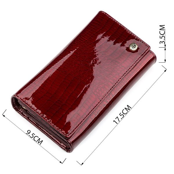 Кошелек женский ST Leather 18429 (S8001A) многофункциональный Бордовый