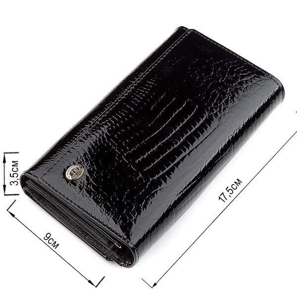 Кошелек женский ST Leather 18433 (S9001A) надежный Черный