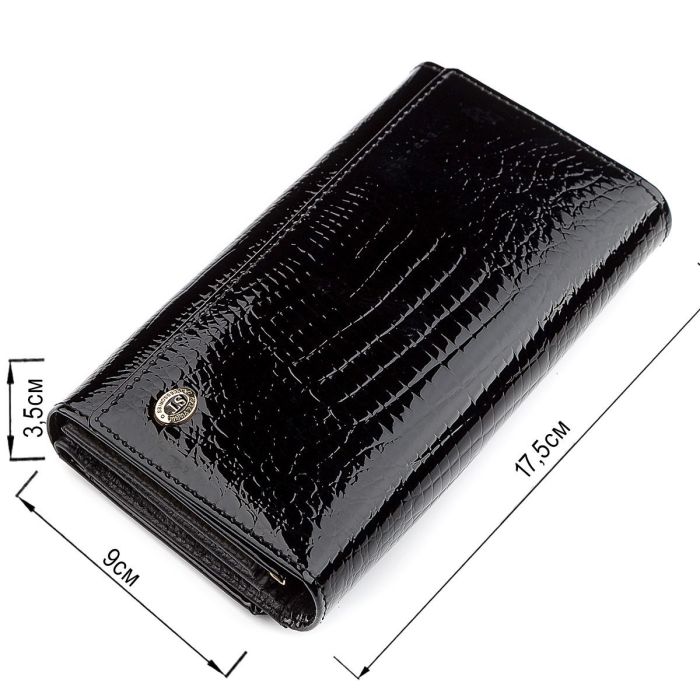 Кошелек женский ST Leather 18433 (S9001A) надежный Черный