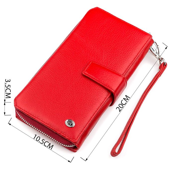 Кошелек женский ST Leather 18456 (SТ228) очень красивый Красный