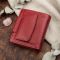 Женский кожаный кошелек для карт купюр и монет ST Leather 18499 Красный