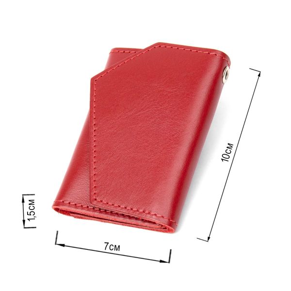 Кожаная компактная ключница GRANDE PELLE 11395 Красный