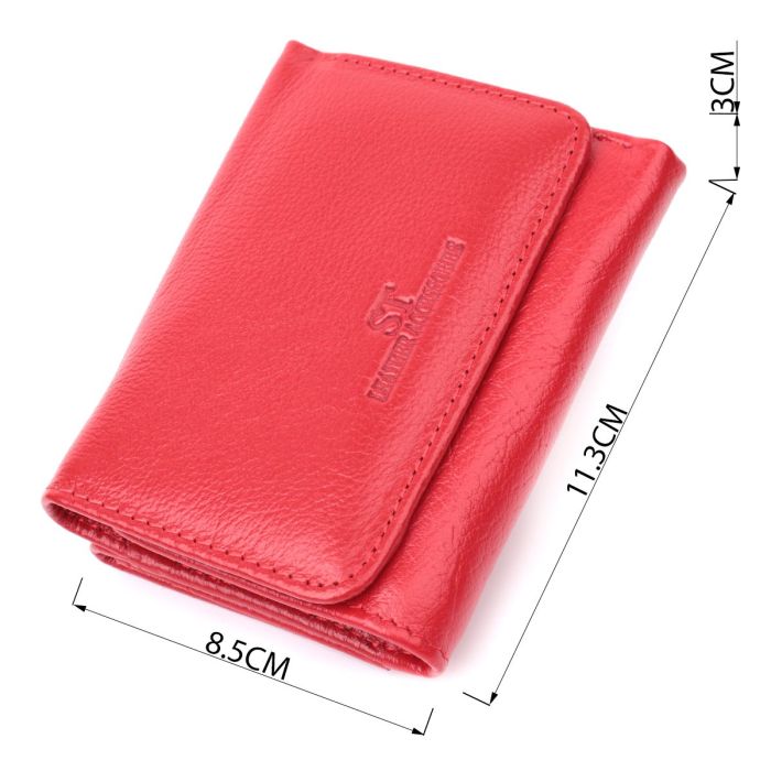 Кожаный яркий кошелек для женщин ST Leather 22505 Красный