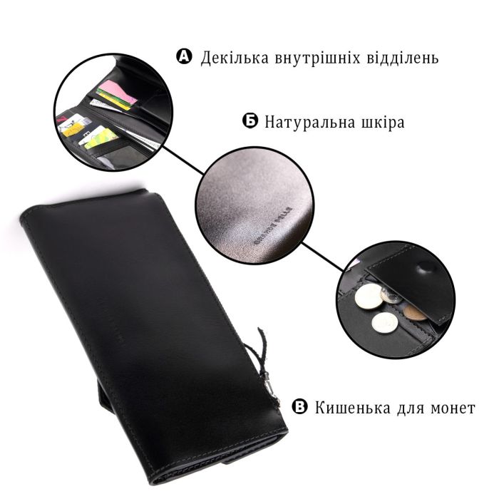Многофункциональный клатч 11337 Grande Pelle Черный