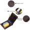 Мужской бумажник без застежки из натуральной кожи с тиснением под крокодила CANPELLINI 21763 Коричневий