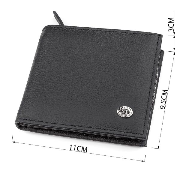 Мужской кошелек ST Leather 18343 (ST154) натуральная кожа Черный