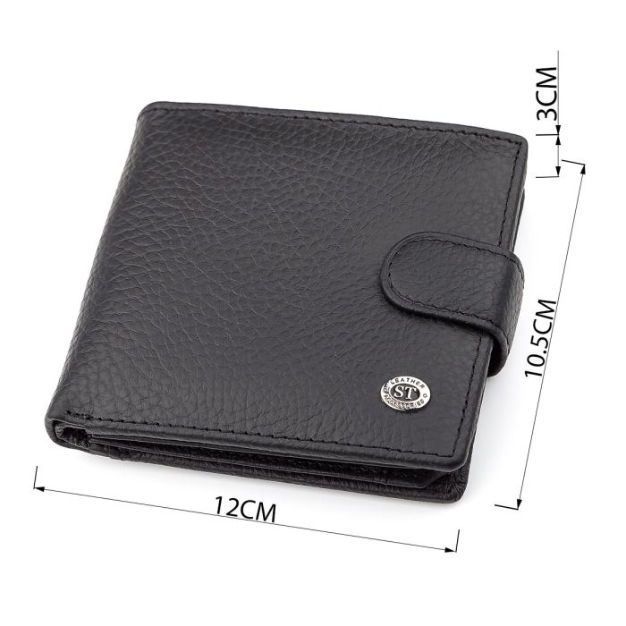 Мужской кошелек ST Leather 18345 (ST153) кожаный Черный