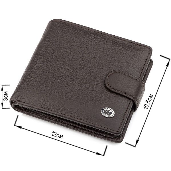 Мужской кошелек ST Leather 18347 (ST153) функциональный Коричневый