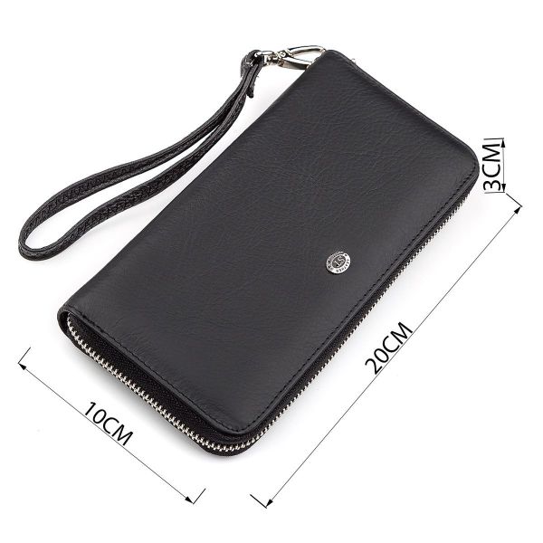Мужской кошелек ST Leather 18422 (ST45) натуральная кожа Черный