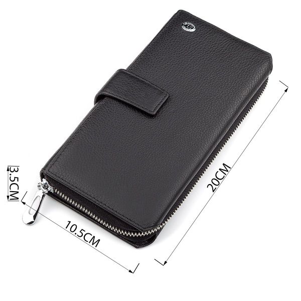 Мужской кошелек ST Leather 18453 (ST128) стильный Черный