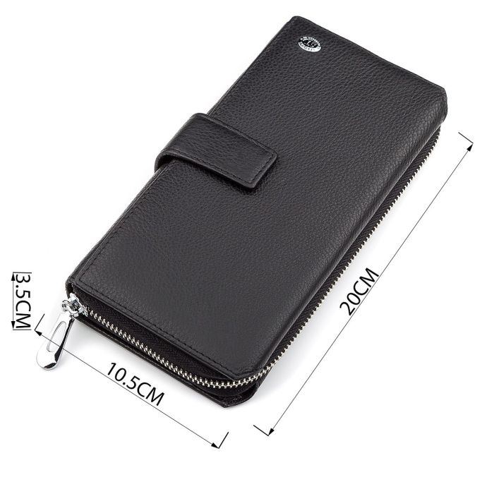 Мужской кошелек ST Leather 18453 (ST128) стильный Черный