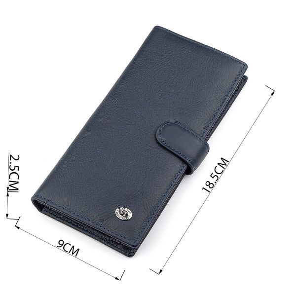 Мужской купюрник ST Leather 18365 (ST147) кожаный Синий