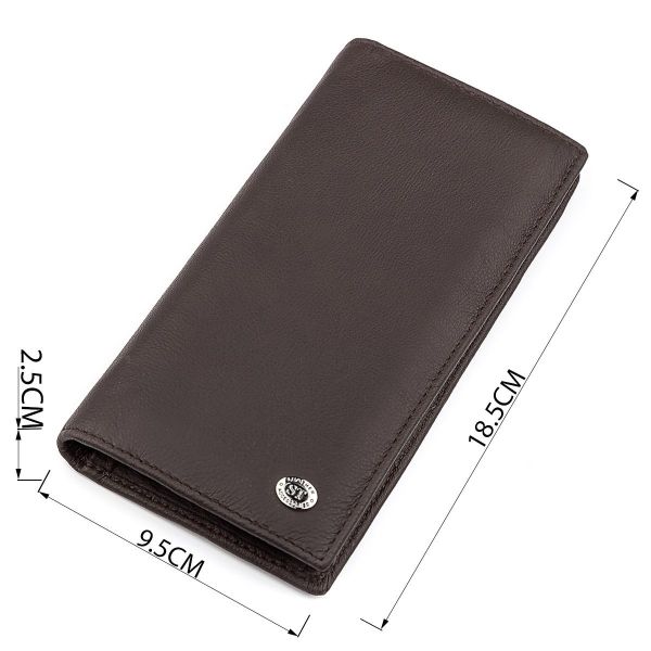 Мужской купюрник ST Leather 18368 (ST148) функциональный Коричневый