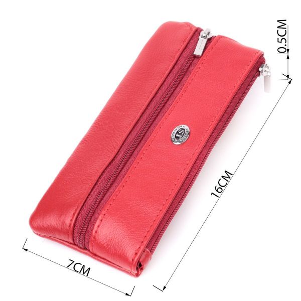 Оригинальная ключница из натуральной кожи ST Leather 22509 Красный