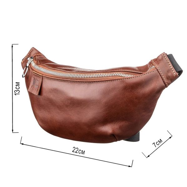 Поясная сумка GRANDE PELLE 11141 Коричневая