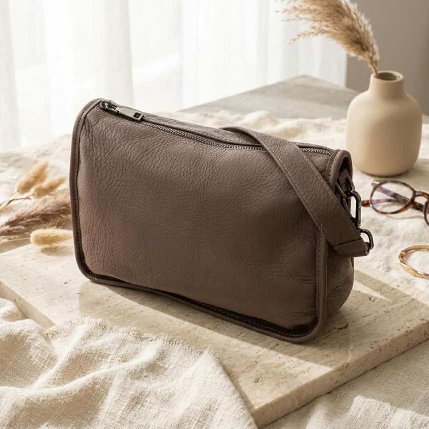 Женская сумка на плечо из натуральной кожи Vintage 23003 Коричневый