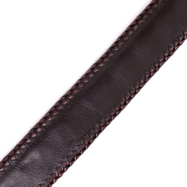 Ремень-автомат CROCODILE LEATHER 18171 из натуральной кожи крокодила Коричневый