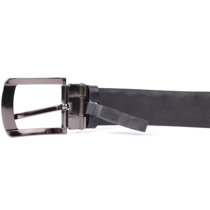Ремень мужской CROCODILE LEATHER 18008 из натуральной кожи крокодила Черный