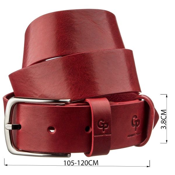 Ремень женский кожаный GRANDE PELLE 11262 Красный