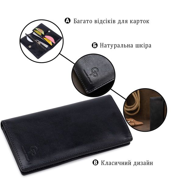 Вертикальное кожаное портмоне унисекс GRANDE PELLE 11556 Синий