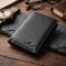 Мужское кожаное портмоне для карт купюр и монет ST Leather 22733 Черное