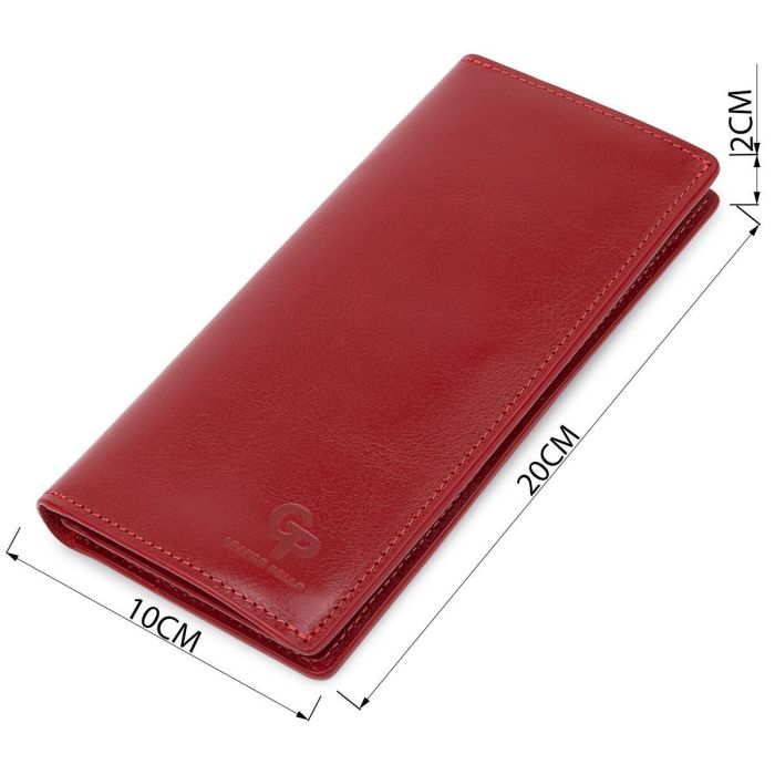 Вертикальное женское портмоне GRANDE PELLE 11555 Красный