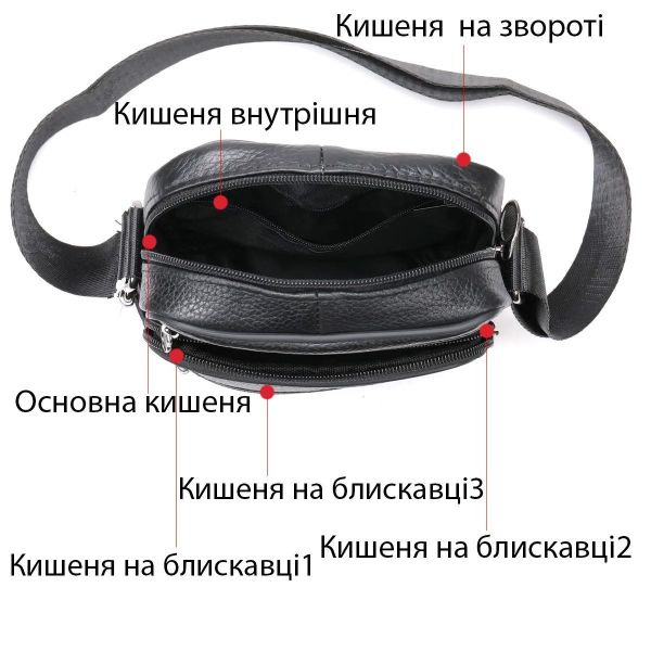 Вертикальный мессенджер 14992 Vintage Черный
